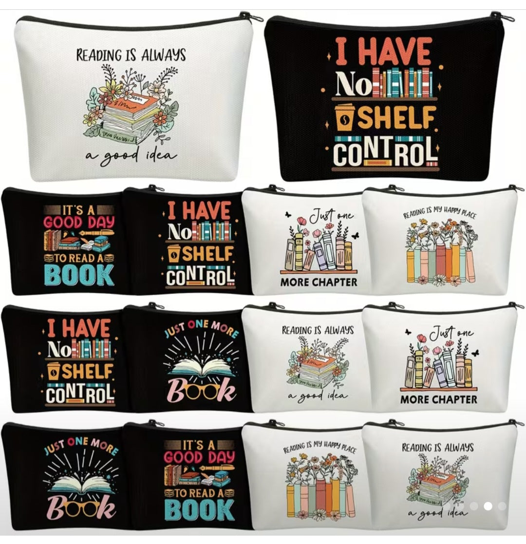 Bookish Makeup Bags